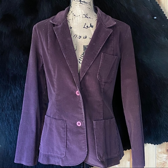 Madewell Jackets & Blazers - Madewell Plum 70s Wide Wale Corduroy Blazer